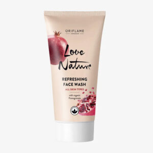 ORIFLAME Love Nature Refreshing Face Wash, Organic Pomegranate for Radiant, Clean Skin - 50 ML
