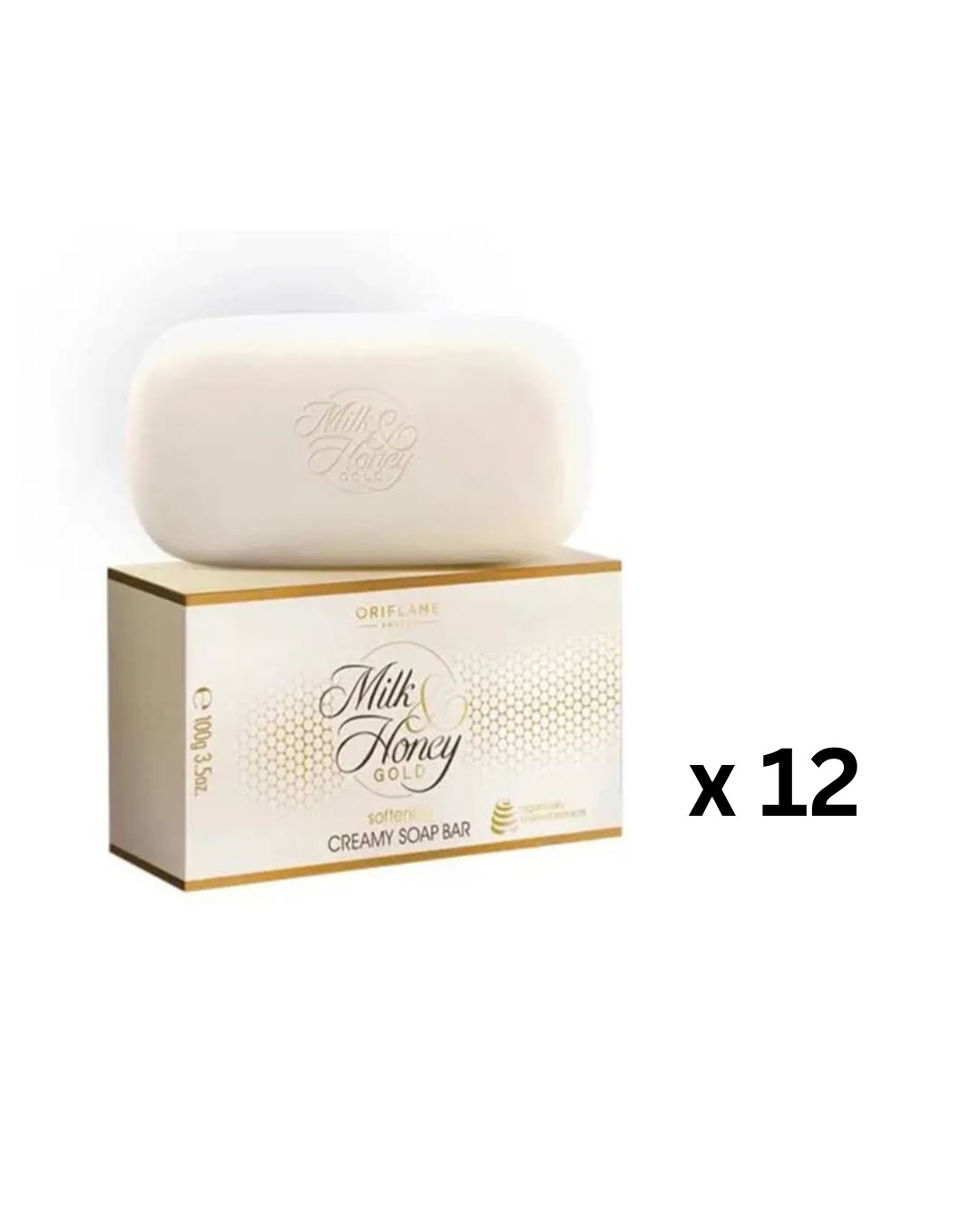 Oriflame Milk and Honey Gold Softening Creamy Soft Bar Soap (Pack of 12) - 100gm Each